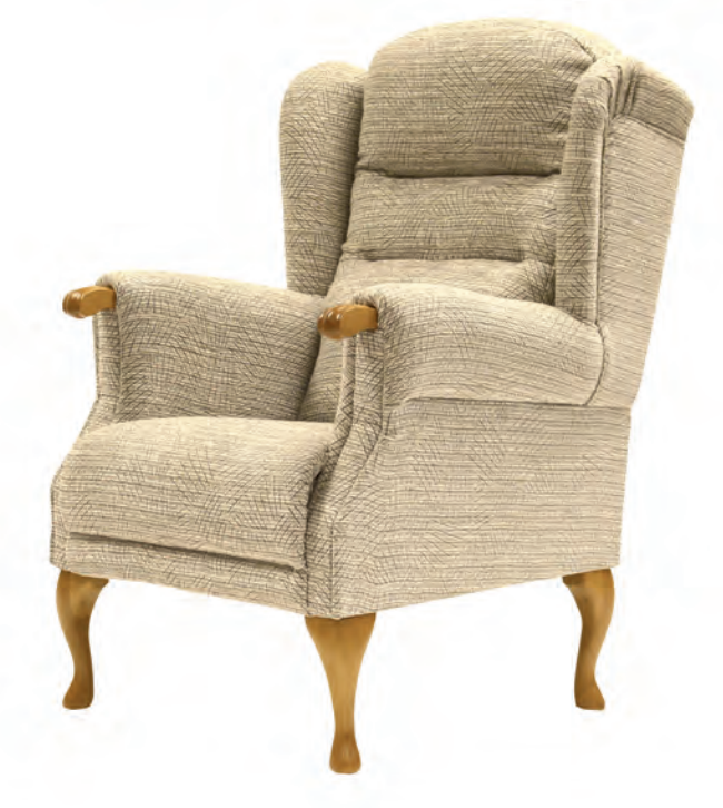 Screenshot 2023-03-24 at 10.51.51 Mobility armchair in sand colour with wooden legs